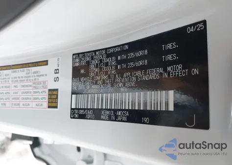 2025 Lexus Rz 300E Premium z USA, uszkodzony, nr VIN JTJABABB6SA011355